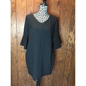 Simply Styled Black Dress Bell Sleeves Small